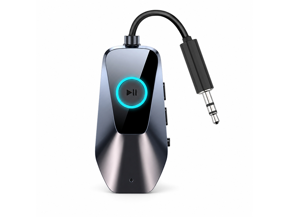 Adaptador Bluetooth 5.4 Aux 3,5 Mm, Recetor E Transmissor De Áudio Para Automóvel Com Chamadas Mãos-livres