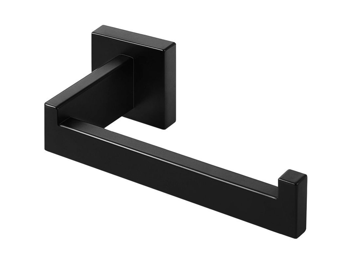 Portarrollos De Inodoro Negro Mate De Acero Inoxidable 304 Montado En Pared Para Baño