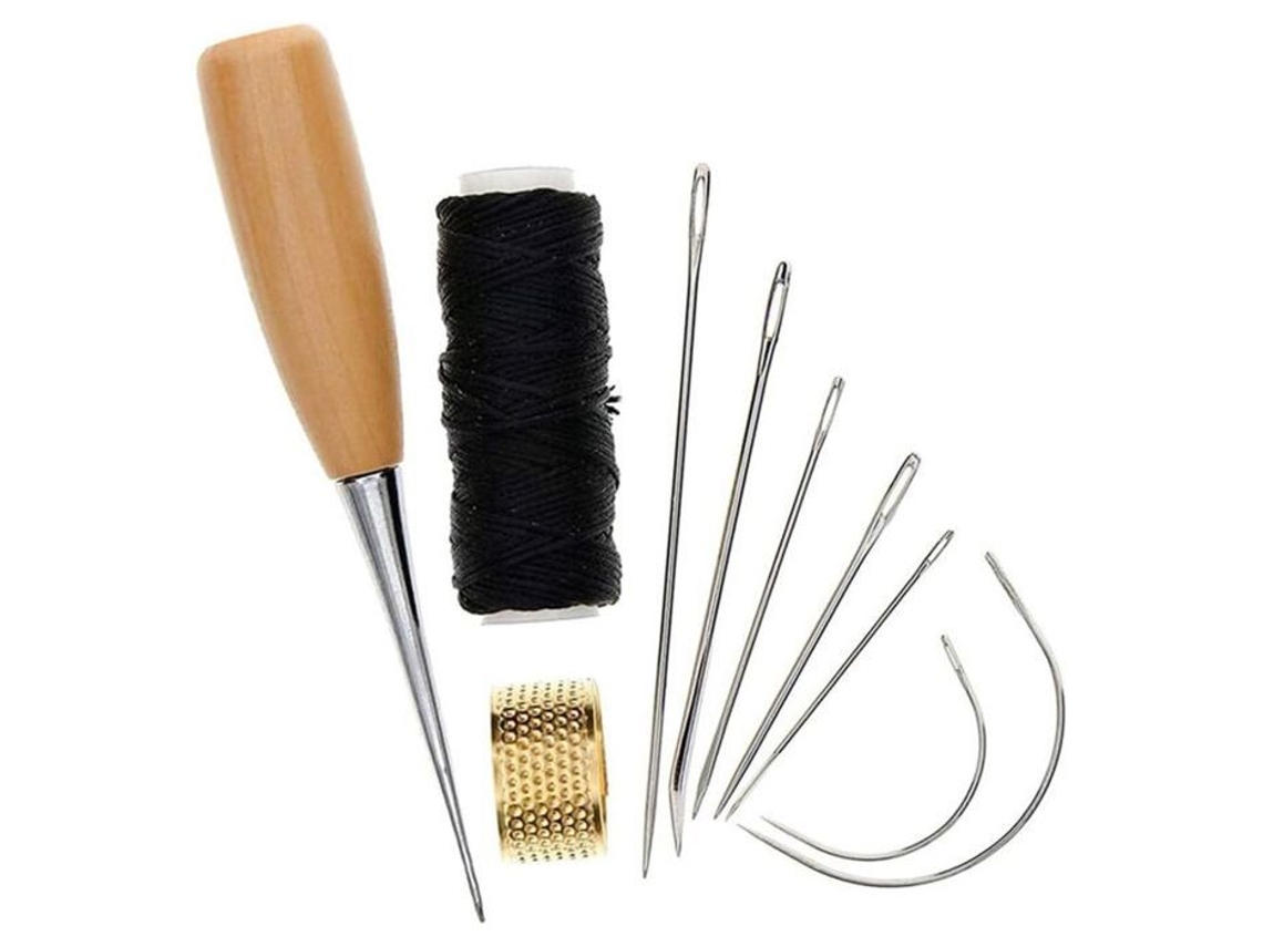 Conjunto de 1 Agulha de Costura para Couro, Acessórios para Costura em Couro, Ferramentas para Artesanato em Couro e Reparo de Calçados. AQUAFORGE