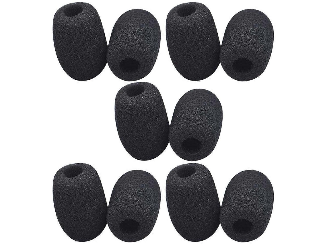 10 Protetores De Microfone Mini, Para Headsets E Lapelas, Ventoinhas De Espuma