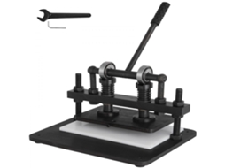 Conjunto De Máquina De Corte De Couro Manual 260x160mm Com Prensa Reforçada Tekmaquinas