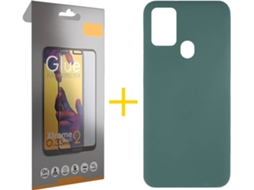Capa e Película de Vidro Full Samsung Galaxy A21s SKYHE Silicone Líquido Verde