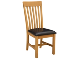 Conjunto 2 Cadeira De Jantar Vidaxl Preto Madeira De Carvalho Maciça (45 X 59,5 X 100 Cm)