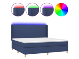 Box Spring Bed, Box Spring Beds Vidaxl Azul Tecido (200 X 200 Cm)