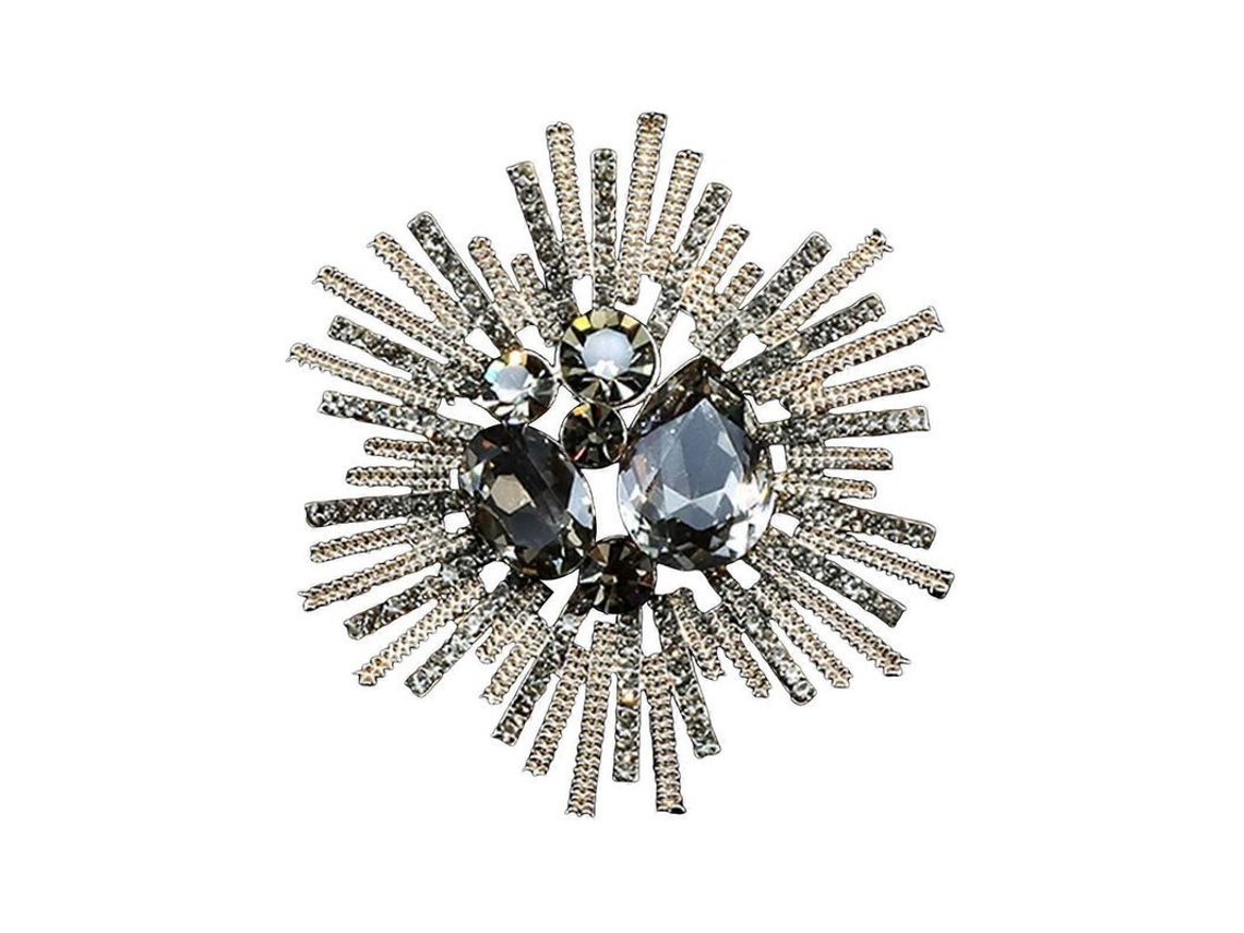 2026 broche Unissex Flor com Pedras Strass Decoração Retrô para Bolsas Jaquetas Colares Chapéus Cachecóis Roupa