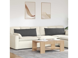 Vidaxl Travesseiros De Sofá 2 Pcs Cinza Escuro 120 X 40 Cm