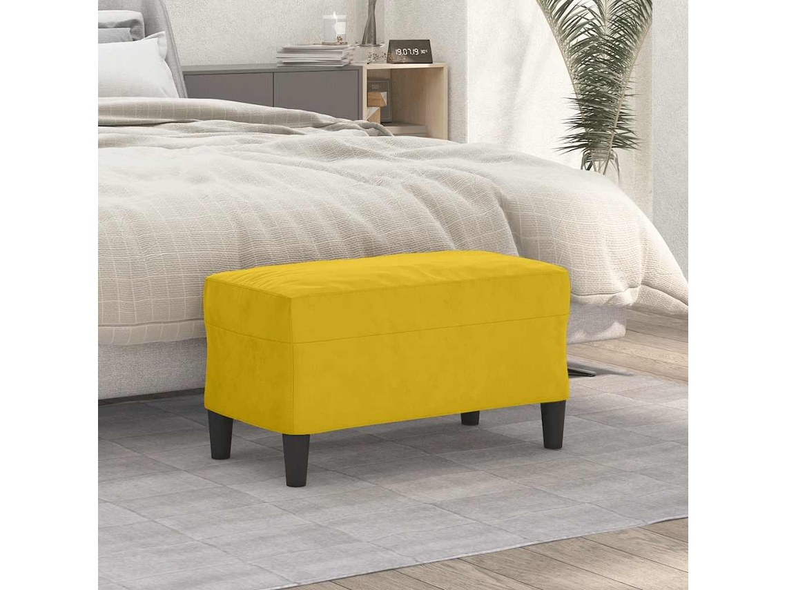 Vidaxl Banco 70x35x41 Cm Veludo Amarelo