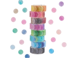 Conjunto de Fitas Washi, Adesivos Fita Washi com Bolinhas, 14mm Largura, Decorativas, Adesiva para S Crapbooking, Decoração Pr GOKOCO