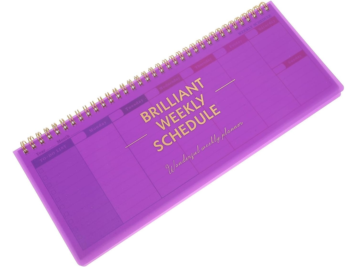 Planificador Semainier 12,20x30,50cm Bloc-notes Non Daté Pour Maison Et Bureau Com Onglets À Déchirer Et