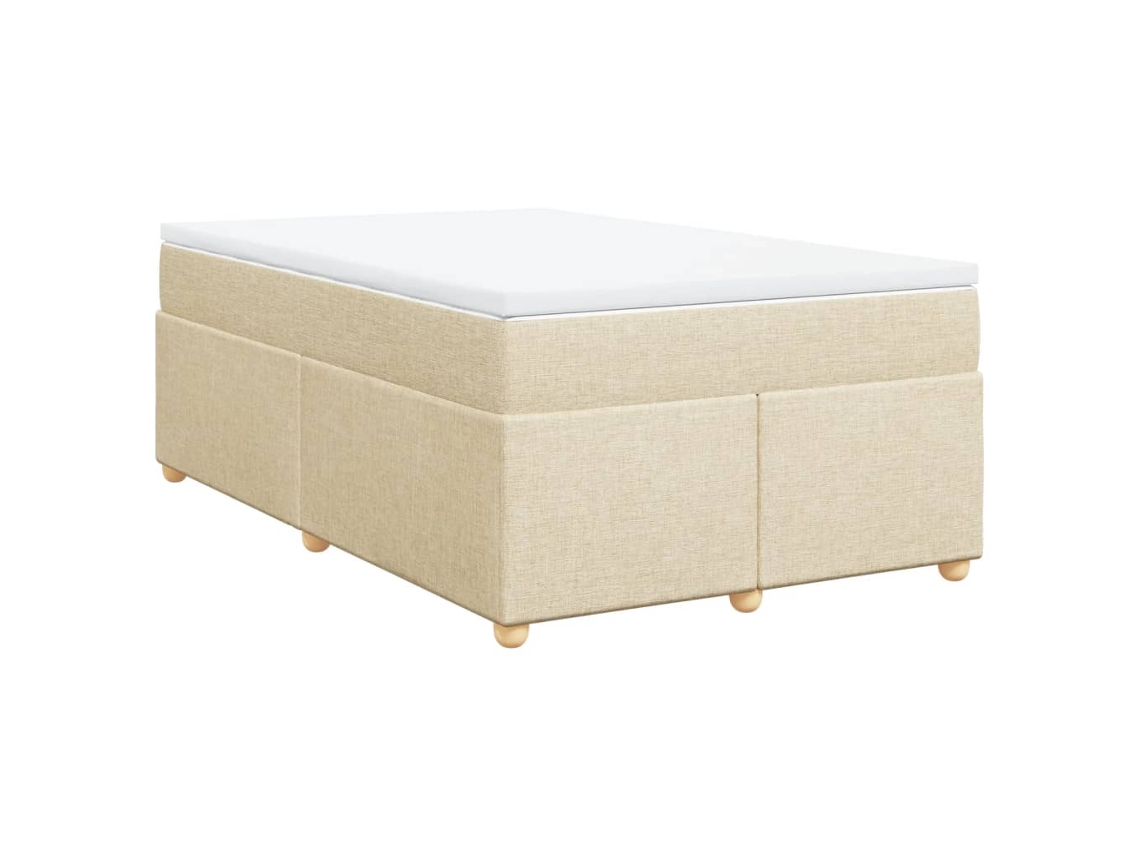 Cama com Molas/colchão 120x200 Cm Tecido Cor Creme MAISON EXCLUSIVE