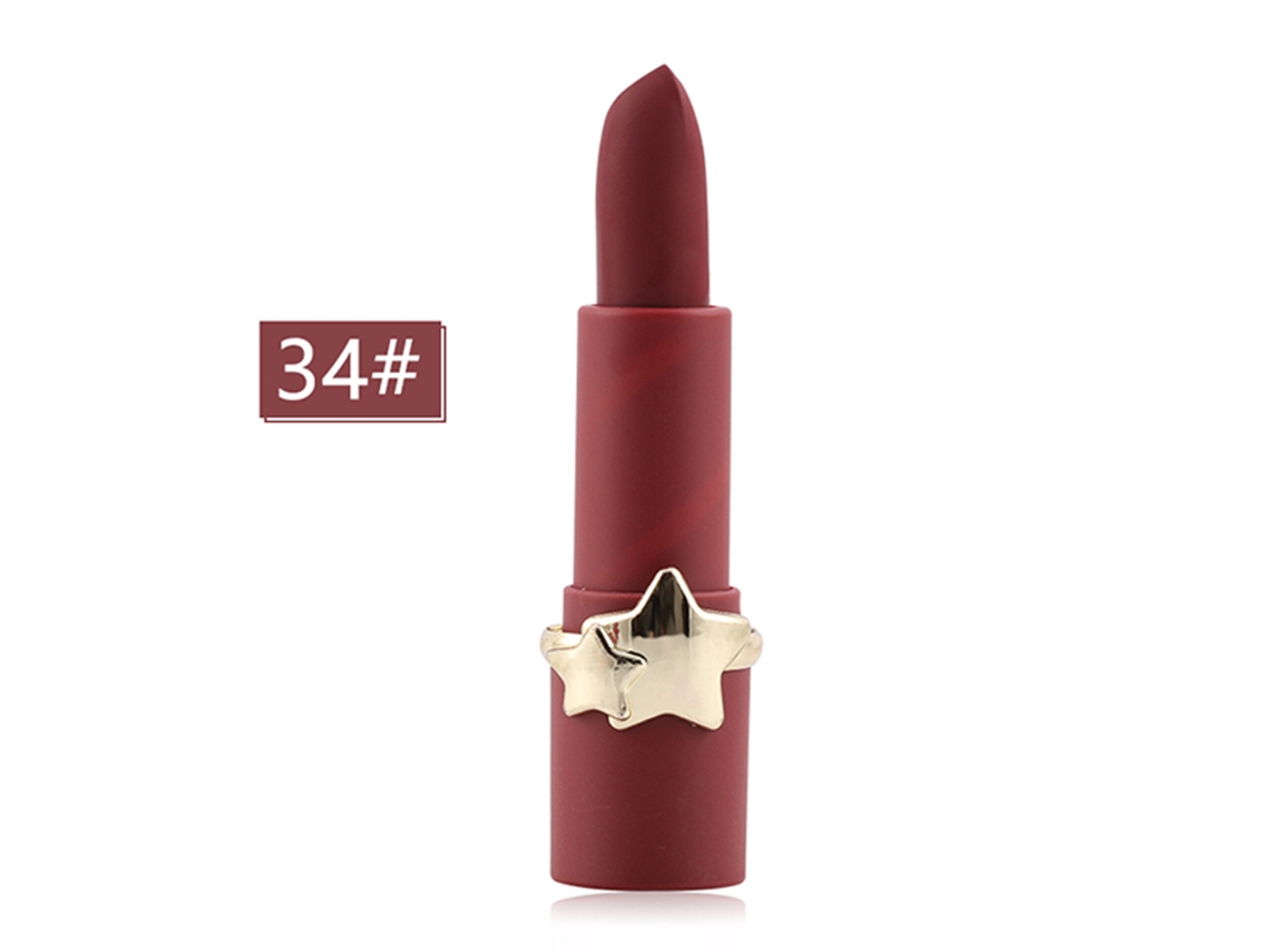 Pintalabios Star Mattee De Color Fácil Nutritivo Hidratante Mate Duradero No Pegajoso Labial 34 Marjorie