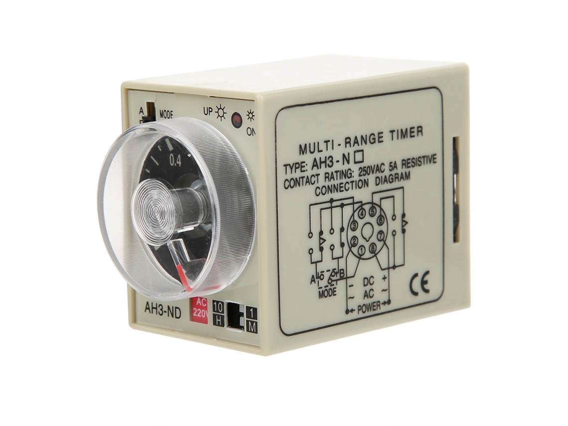 Relé De Tiempo De Retardo De Encendido Mini Ah3 Nd Modos A Y B Ajustable Ac220v