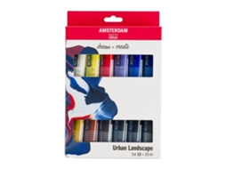 Conjunto De Tinta Acrílica Royal Talens Para Paisagem Urbana, 12 X 20 Ml, Para Artistas. Bruynzeel
