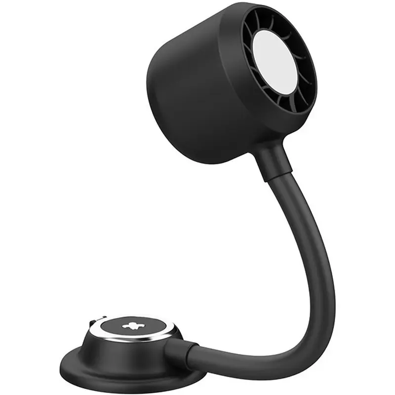 (preto) Mini Ventilador Magnético Portátil Com Carregamento Usb