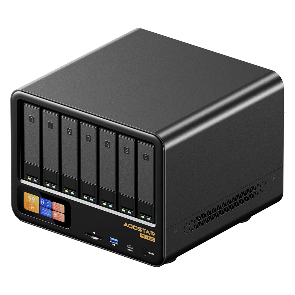 Aoostar Wtr Max Nas Mini Pc Barebone, Sem Ram E Sem Ssd, Intel Core I5-1235u De 10 Núcleos Com Frequência Máxima De 4,4 Ghz
