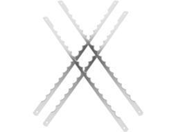Conjunto de 4 Facas Metal com Lâminas Serrilhadas para Cortar Pão e Bolos. Design Detalhes CHABERLU