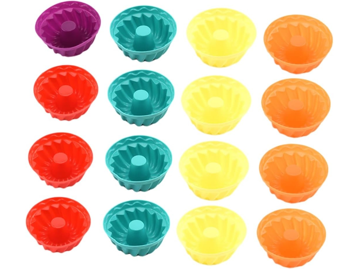Forma De Silicone Para Bolo E Sobremesas, Conjunto De 16, Para Doces