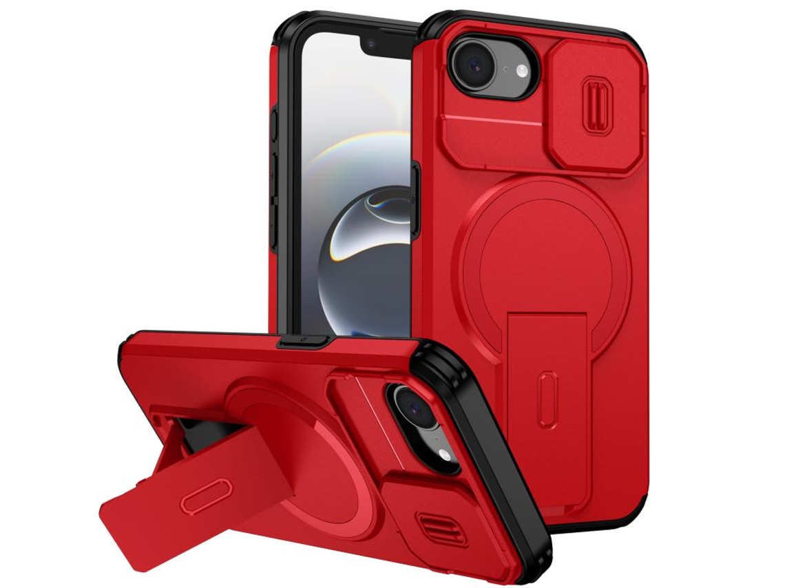 Capa Com Suporte Magsafe Para Iphone 17e - Abertura Deslizante Com Proteção De Câmara