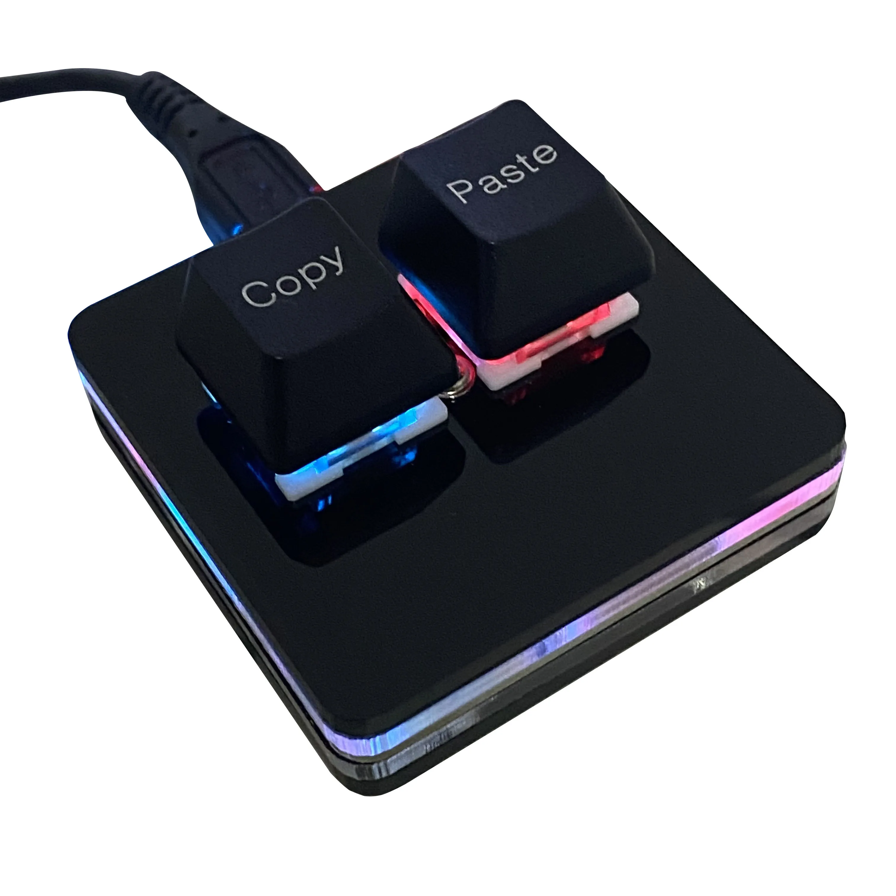 (preto, 2 Teclas) Mini Teclado Mecânico Macro Para Jogos, Controle Multimídia Programável