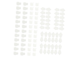Conjunto de 6 folhas adesivas de acrílico transparente para pequenas decorações, projetos de artesanato e mesas decorativas.