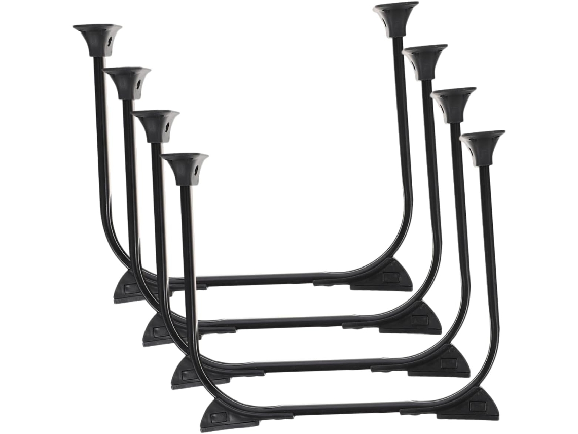 Nuobesty Conjunto De 4 Pés Mesa Dobráveis Para Móveis Industriais, Pés De Mesa Diy Em Metal Formato U Resistentes À