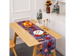 Toalha de Mesa de Natal Antiderrapante Decoração Farmhouse NEVEANCE
