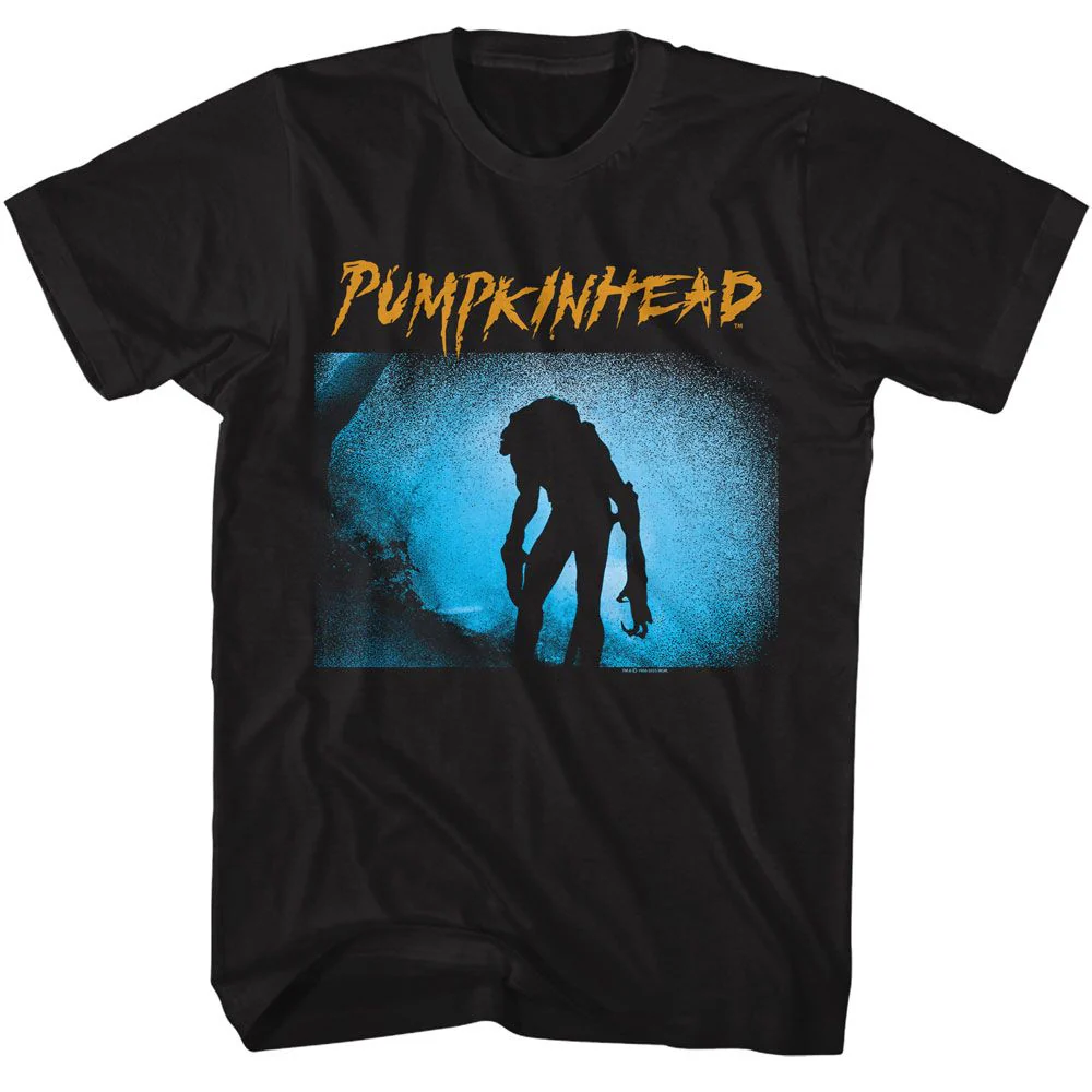Unisex Adult T-shirt Rockinstone Pumpkinhead Movie Silhouette Black Sizexl