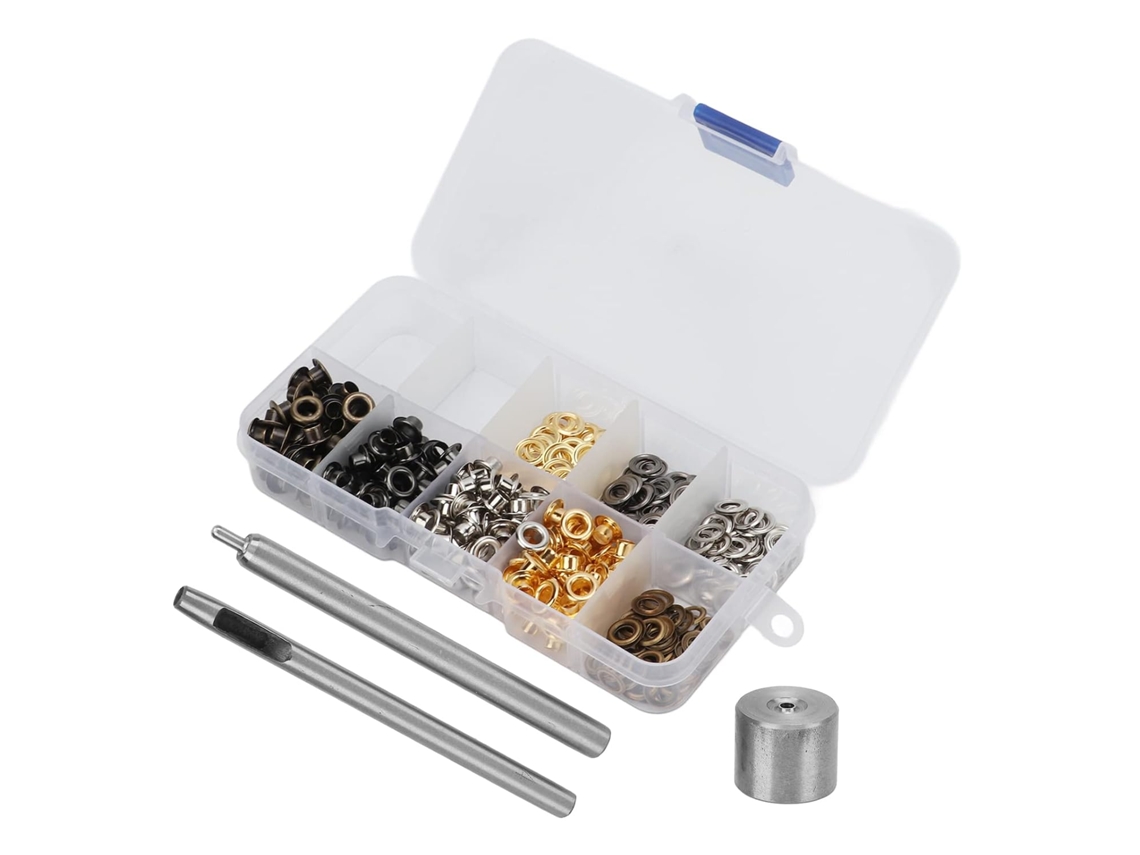 Kit Com 240 4 Mm Metal Ilhós Para Artesanato Em Couro E