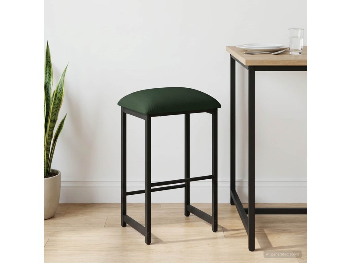 Vidaxl Banco De Bar Verde-escuro 40 X 32 X 64 Cm Derivados De Madeira