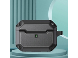 Capa protetora de TPU com gancho para fone de ouvido e sistema de absorção de impacto para AirPods Pro GIECY (vermelha)