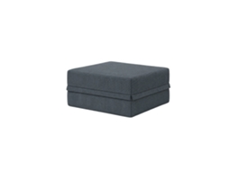 Sofá Modular Puff Convertível Veludo Regular Cinza SKOFFA