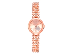 Relógio de Pulso Feminino Casual Lvpai com Pulseira de Aço e Movimento de Quartzo Ouro Rosa