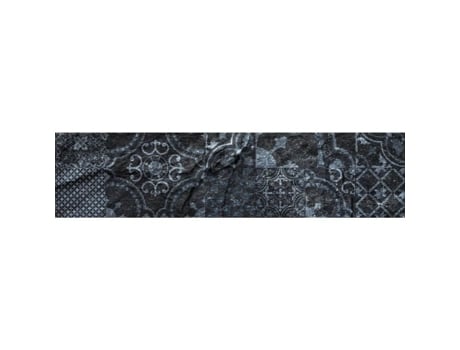 Splashback adesivo em imitação de alumínio Slate - L. 20 x l. 90 cm - Preto