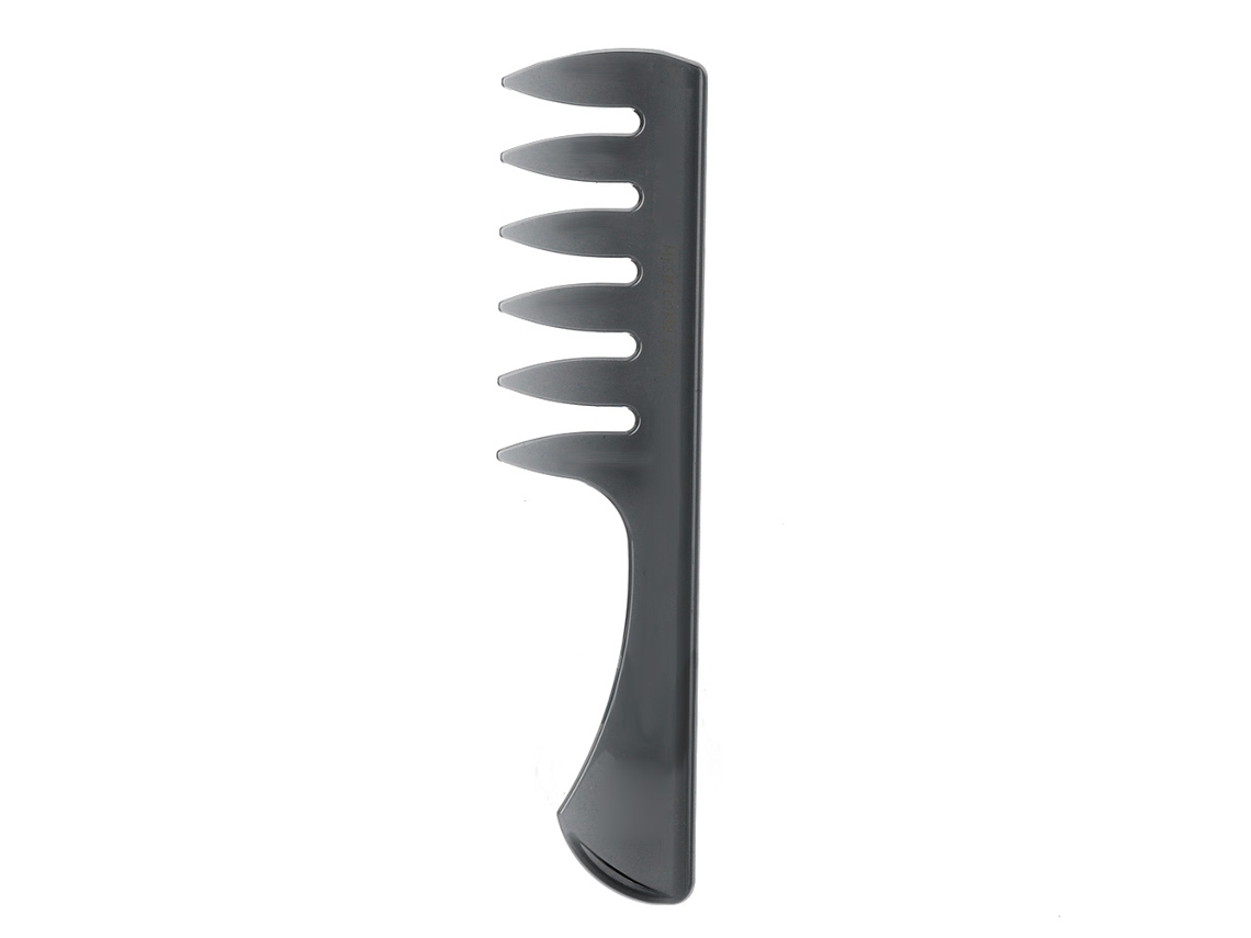 Pente De Cabelo Com Dentes Largos Para Penteado De Cabelo Oleoso Clássico Em Abs Cinza - Ferramenta De Estilo Profissional E Doméstico