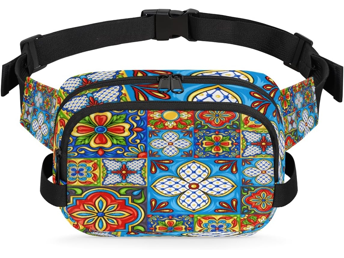 Pochete Talavera Mexicana Floral 22 8 X 6 3 X 15 5 Cm Impermeável