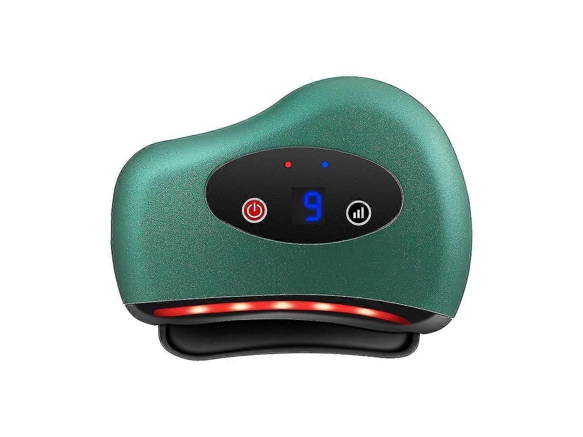 Placa Massageadora Facial Micro Elétrica Raspadora Verde GOKOCO