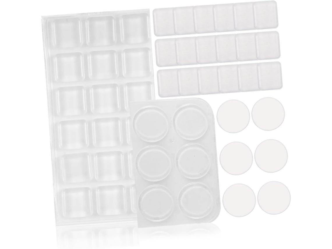 Nuobesty Protetores De Silicone Para Portas Armários, Almofadas Absorventes De Impacto, 54 Peças, Para Proteção De