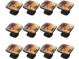 Puxadores Quadrados Para Armários De Cozinha, Puxadores Para Armários E Gavetas, 12 Peças, Pintura A Óleo De Árvore