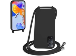 Correia Protetor Nota para Xiaomi Redmi Note 11 Pro HONGWE. Silicone Preto