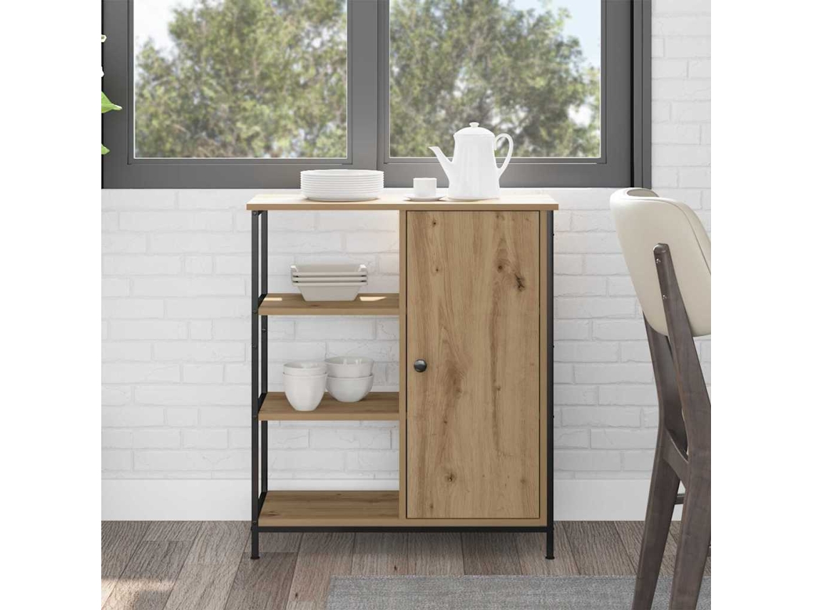 Vidaxl Buffet Carvalho Artesanal 70 X 30 X 80 Cm