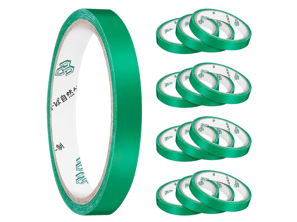 Fita Adesiva Verde De Pe Para Embalagens, Ideal Para Fechar Sacos, Amarrar Frutas E Verduras Em Supermercados Frutarias