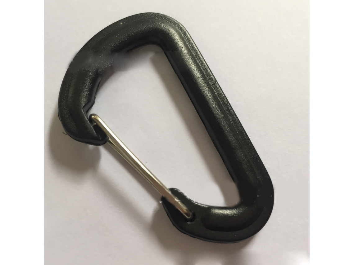 Carabina em Forma D de Plástico Preto Pequena S/MARCA