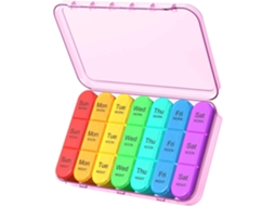 Organizador De Comprimidos Portátil Para Viagem, 7 Dias 3 Compartimentos Diários/semanais Vitaminas, Medicamentos E Suplementos, Aquaforge