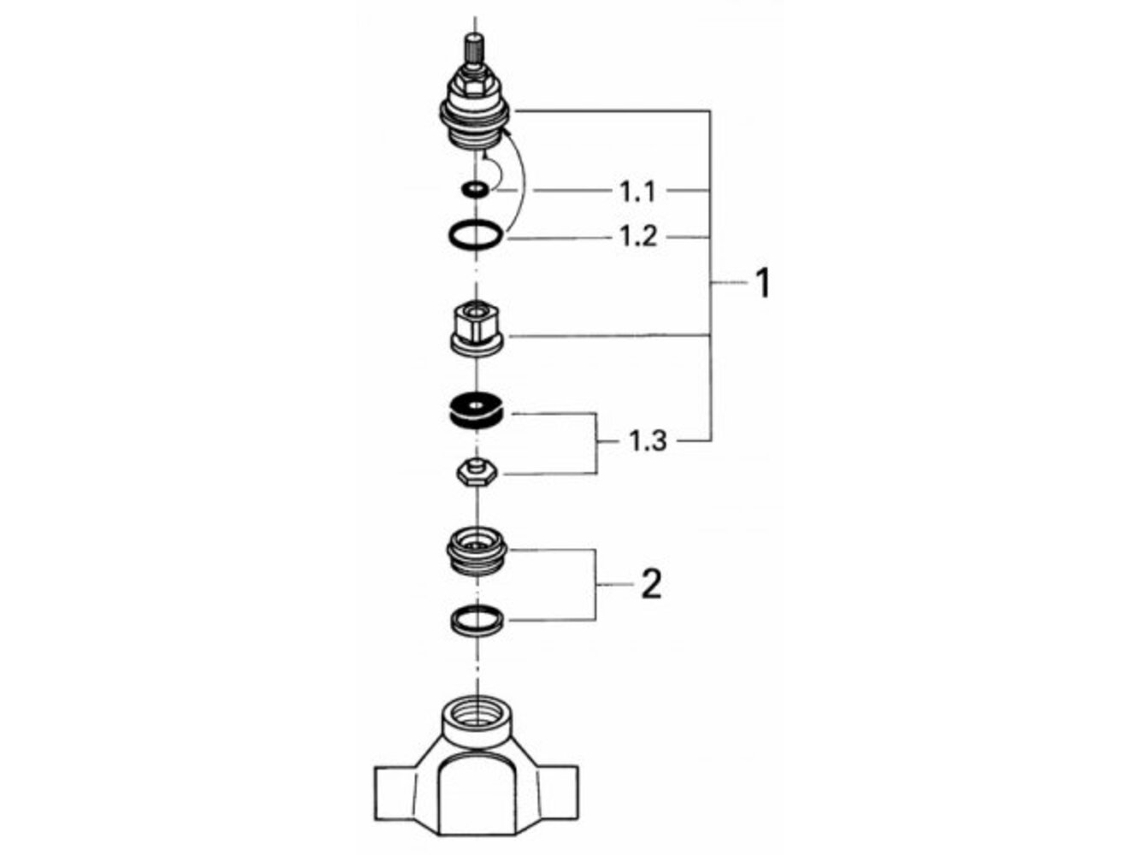Parte Inferior Da Válvula Dn 20 com Conexão de Solda GROHE