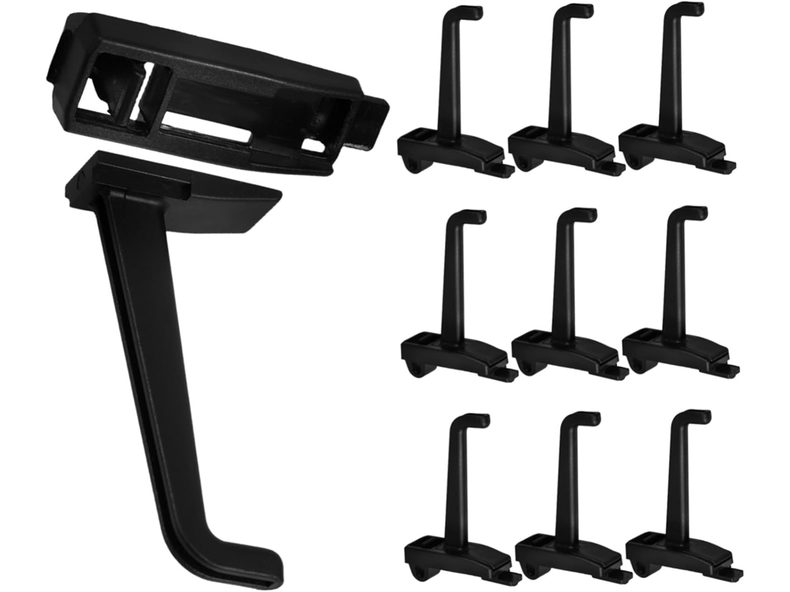 Conjunto de 10 ganchos GOKOCO plástico ABS, duráveis, versáteis, para painel perfurado, organização na garagem e casa
