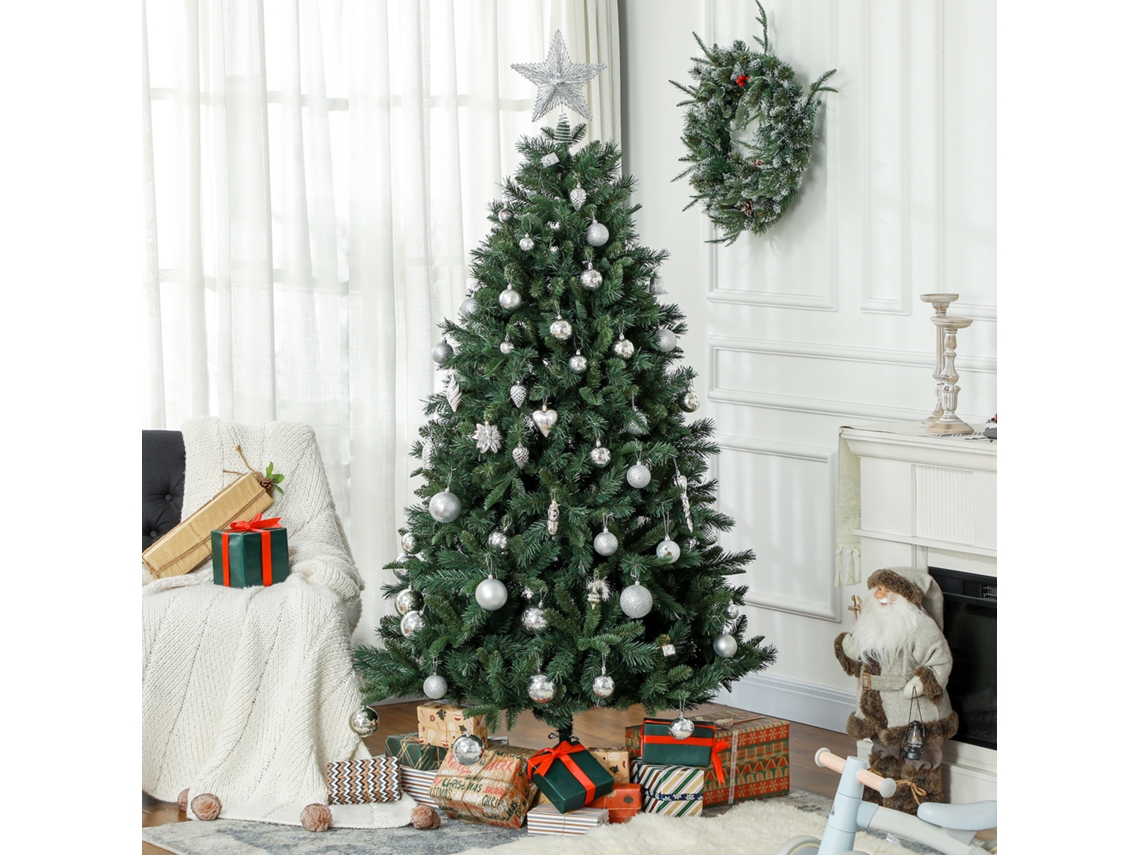 Árvore De Natal Artificial, Em Metal, Plástico, Cor Verde