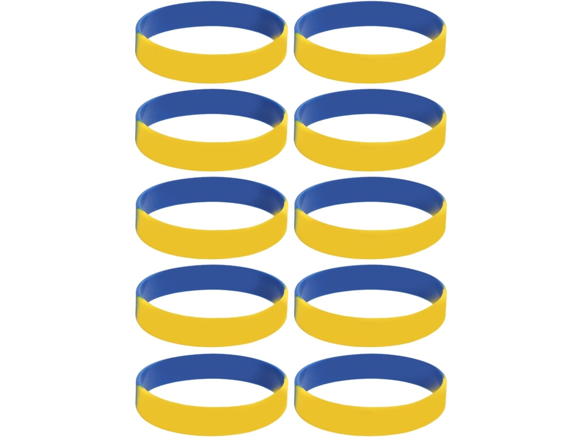 10-Pulseiras Bêbadas Ucranianas, Pulseira Com Bandeira Da Ucrânia Para Fãs, Material Bêbado Confortável Para