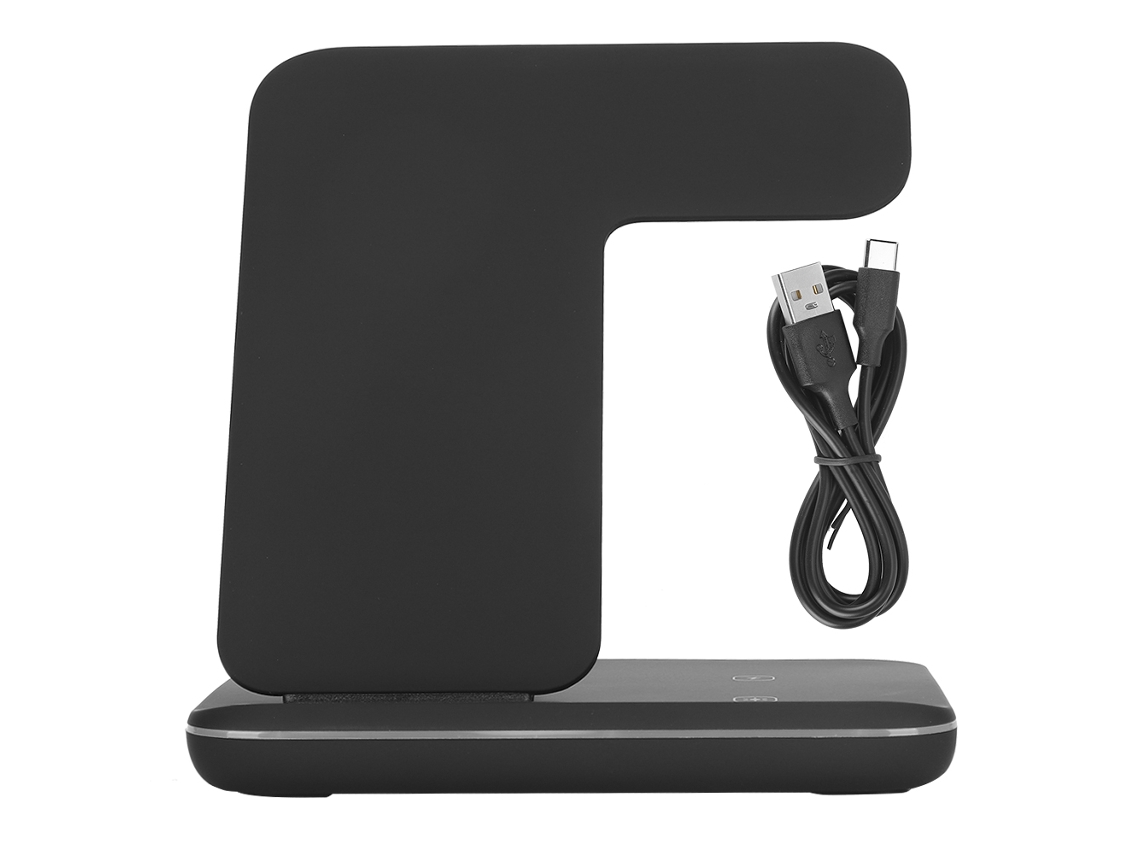 Aetheria carregador Sem Fio 3 em 1 15w Estação de Carregamento para Celular Relógio Fone de Ouvido