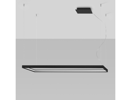 Candeiro de Teto Led SOLLUX Tuula (L - Preto - 4000K)