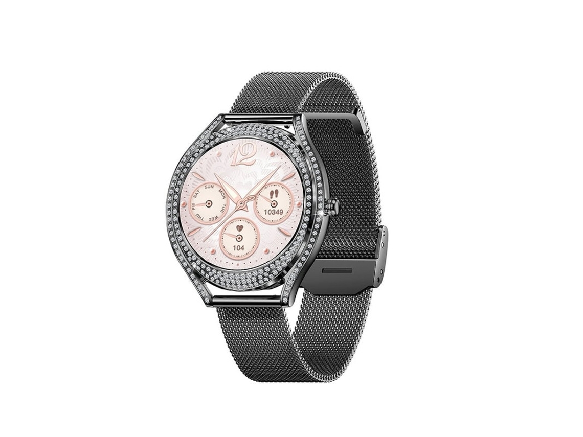 Smartwatch For Women Attend/fazer Chamada For Phones Android Ios 128 Amoled Full Touch Fabric Bling Smartwatch Feminino Bestvite
